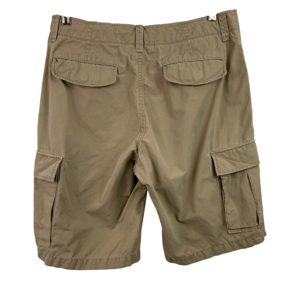 GAP Mens Khaki Flat Front Cargo Shorts Size 30 - Picture 2 of 8